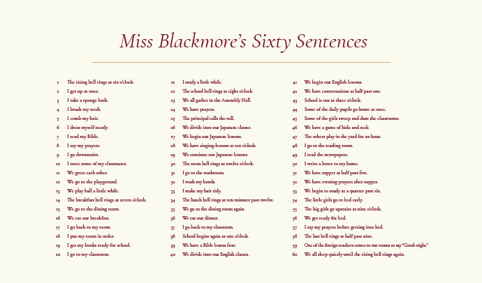 Sixty Sentences